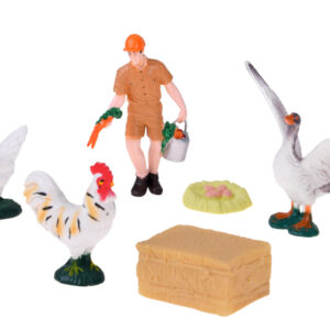 FARM ANIMALS SERIES Ūkininko ir paukščių rinkinys – višta, gaidys, žąsis ZA6404 A - Image 2