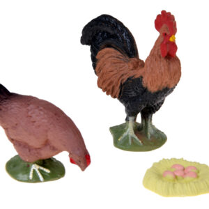 FARM ANIMALS SERIES Ūkininko ir paukščių rinkinys – višta, gaidys, žąsis ZA6404 C - Image 3
