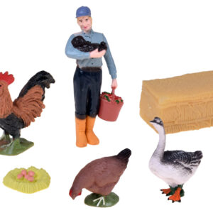 FARM ANIMALS SERIES Ūkininko ir paukščių rinkinys – višta, gaidys, žąsis ZA6404 C - Image 2