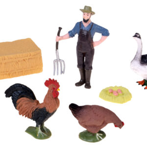 FARM ANIMALS SERIES Ūkininko ir paukščių rinkinys – višta, gaidys, žąsis ZA6404 D - Image 2