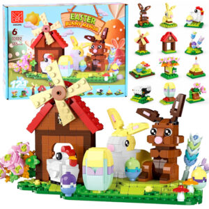 EASTER FARM 12-in-1 konstravimo kaladėlės, sujunkite jas! 665 vnt. ZA6551