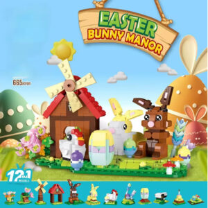 EASTER FARM 12-in-1 konstravimo kaladėlės, sujunkite jas! 665 vnt. ZA6551 - Image 5