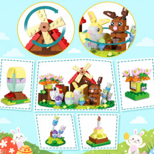 EASTER FARM 12-in-1 konstravimo kaladėlės, sujunkite jas! 665 vnt. ZA6551 - Image 7
