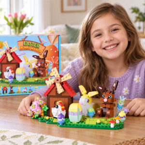 EASTER FARM 12-in-1 konstravimo kaladėlės, sujunkite jas! 665 vnt. ZA6551 - Image 4