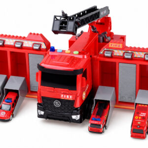 Gaisrinės automobilis su šviesos, garso efektais, vandens purškimu + 4 automobiliai ZA6560 - Image 5