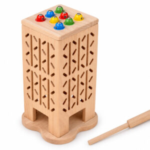 Medinis 5-viename arkadinis žaidimas – bokštas, kamuoliukai, pagaliukai, kirmėlės ZA6569 - Image 8