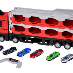 TIR transporteris priekaba, sulankstomas, 200 cm + 6 automobiliai, dviejų lygių konstrukcija, ZA6587 - Image 2
