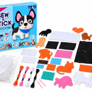 „Pasidaryk pats“ siuvimo ir klijavimo rinkinys su 8 veltinio papuošimais – ŠUNYS ir KATĖS ZA6588 - Image 6