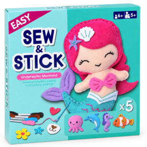 „Pasidaryk pats“ siuvimo ir klijavimo rinkinys su 5 veltinio papuošimais UNDERSEA WORLD ZA6592 - Image 7