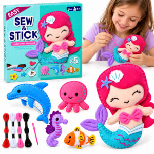 „Pasidaryk pats“ siuvimo ir klijavimo rinkinys su 5 veltinio papuošimais UNDERSEA WORLD ZA6592
