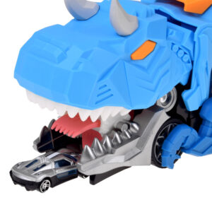 Sulankstomas automobilinis 2 viename DINOSAUR garažas, ryjantis transporto priemones + ženklai ir spyruoklės ZA6595 - Image 8