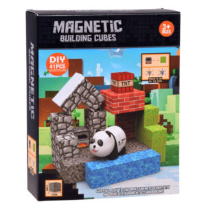 PANDA magnetinės kaladėlės – konstravimo kubeliai ir pikseliai 41vnt. ZA6604 - Image 7