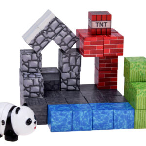 PANDA magnetinės kaladėlės – konstravimo kubeliai ir pikseliai 41vnt. ZA6604 - Image 6