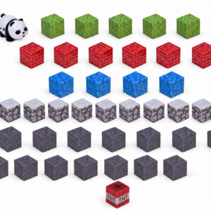 PANDA magnetinės kaladėlės – konstravimo kubeliai ir pikseliai 41vnt. ZA6604 - Image 4