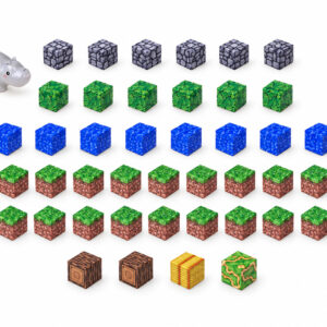 Magnetinės kaladėlės RHINO konstravimo kubeliai ir pikseliai 47vnt. ZA6605 - Image 3