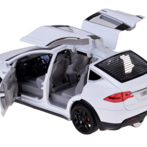 Tesla Model X RC 1:22 nuotoliniu būdu valdomas modelis su LED šviesomis ir dūmų efektu RC0772 - Image 7