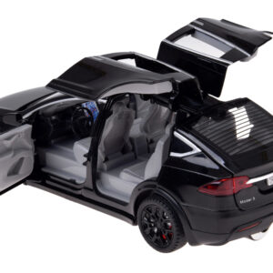 Tesla Model X RC 1:22 nuotoliniu būdu valdomas modelis su LED šviesomis ir dūmų efektu RC0772 - Image 4