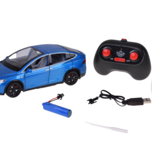 Tesla Model X RC 1:22 nuotoliniu būdu valdomas modelis su LED šviesomis ir dūmų efektu RC0772 - Image 3