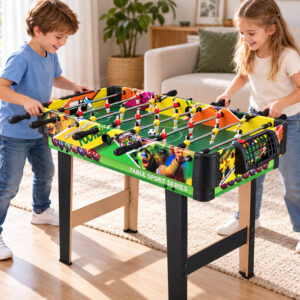 4-in-1 žaidimų stalas – stalo futbolas, oro ritulys, biliardas, stalo tenisas GR0843 - Image 4