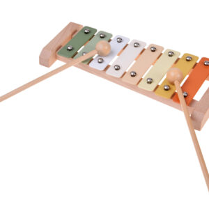 Mediniai muzikos instrumentai: cimbolai, tambūrinas, trikampis – 6 vnt. IN0191 - Image 8