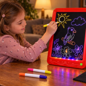 LED šviečianti piešimo lenta + dvipusiai žymekliai TA0119 - Image 5