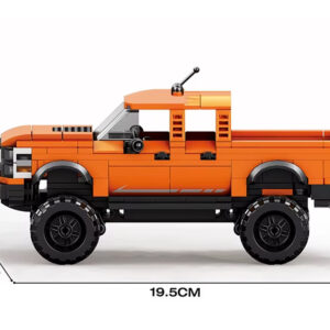 Oranžinis visureigis pikapas iš kaladėlių, 423 detalės ZA6631 - Image 8