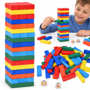 JENGA svyruojančio bokšto arkadinis žaidimas – medinės kaladėlės ZA6636