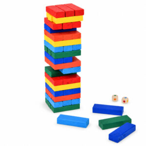 JENGA svyruojančio bokšto arkadinis žaidimas – medinės kaladėlės ZA6636 - Image 2
