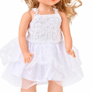 Vaikštanti ir dainuojanti lėlė – plokite rankomis! WHITE BALLERINA ZA6359 - Image 7