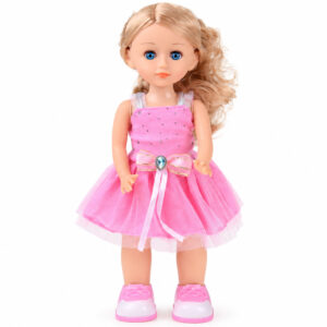 Vaikštanti ir dainuojanti lėlė – plokite rankomis! PINK BALLERINA ZA6359 - Image 7