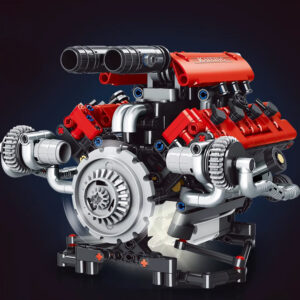 Techniniai kaladėlių rinkiniai V8 VARIKLIO konstravimas su interaktyvia baterija 653ele ZA6371 - Image 3