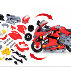 Motociklų surinkimo dirbtuvės, 59 dalys, variklio garsai ir šviesos ZA6451 - Image 7