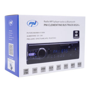 Automobilinis MP3 grotuvas Clementine Bus 8524BT 4x45w 12V / 24V 1 kanalo su SD, USB, AUX, RCA ir Bluetooth 24 voltų - Image 4
