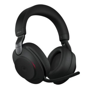 Jabra Evolve2 85 MS Stereo Link380c Belaidės/Laidinės ausinės Bluetooth, 3.5mm jack, Stand, Juoda
