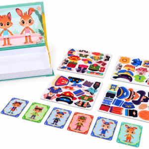 Magnetinė dėlionių knyga DRESS UP THE RABBIT and THE CAT 59 vnt. ZA6479 - Image 2