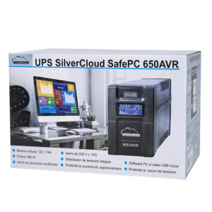 UPS SilverCloud SafePC 650AVR galia 360W LCD ekranas kompiuterio stebėjimo programinė įranga - Image 6