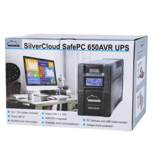 UPS SilverCloud SafePC 650AVR galia 360W LCD ekranas kompiuterio stebėjimo programinė įranga - Image 7