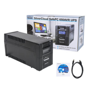 UPS SilverCloud SafePC 650AVR galia 360W LCD ekranas kompiuterio stebėjimo programinė įranga - Image 8