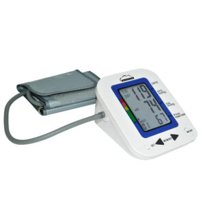 Elektroninis žastinis kraujospūdžio matuoklis SilverCloud MB23 su LCD ekranu, balso įspėjimo funkcija, širdies ritmo rodmenimis, manžete 22-36cm - Image 6