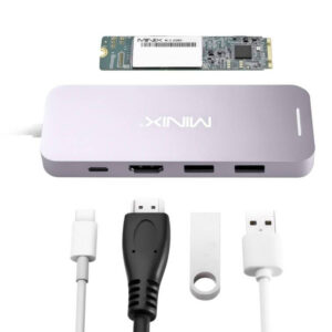 Minix NEO-S2GR USB-C mini jungties adapteris su 240 GB kietuoju disku (SSD), HDMI, USB Type-C, 2 x USB3.0