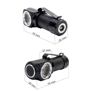 PNI Adventure F75 priekinis žibintuvėlis su 6W, 600 lm LED, aliuminis, su baterija ir USB magnetiniu įkrovikliu - Image 6