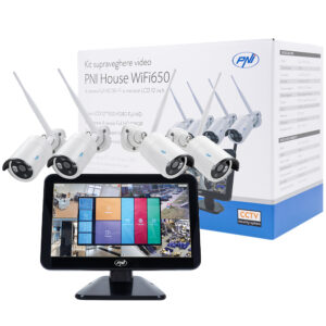 Vaizdo stebėjimo rinkinys PNI House WiFi650 – 4 Full HD „Wi-Fi“ P2P kameros ir 12 colių LCD monitorius - Image 11