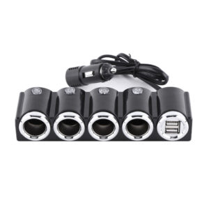 Automobilinis cigarečių degiklio skirstytuvas PNI Lighter 04 12V / 24V 4 išvestys, 2xUSB, LED indikatorius