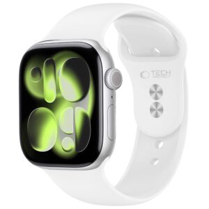 Tech-Protect SILIKONINIS DIRŽELIS WATCH 8 / 9 / 10 / 11 / 12 / SE (40 / 41 / 42 MM) BALTAS