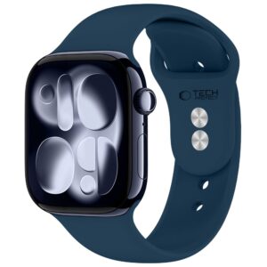 Tech-Protect SILIKONINIS DIRŽELIS WATCH 8 / 9 / 10 / 11 / 12 / SE (40 / 41 / 42 MM) TAMSIAI MĖLYNAS