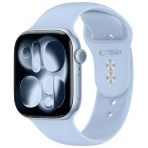 Tech-Protect SILIKONINIS DIRŽELIS WATCH 8 / 9 / 10 / 11 / 12 / SE (40 / 41 / 42 MM) ŠVIESIAI MĖLYNAS
