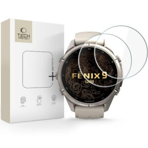 GRŪDINTAS STIKLAS Tech-Protect GLASS FIT+ 2-PACK GARMIN FENIX 9 PRO (43 MM) SKAIDRUS