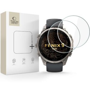 GRŪDINTAS STIKLAS Tech-Protect GLASS FIT+ 2-PACK GARMIN FENIX 9 PRO (47 MM) SKAIDRUS