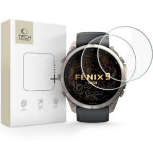 GRŪDINTAS STIKLAS Tech-Protect GLASS FIT+ 2-PACK GARMIN FENIX 9 PRO (51 MM) SKAIDRUS