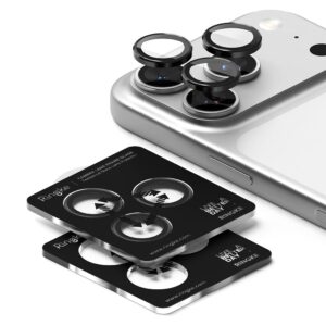 FOTOAPARATO APSAUGA RINGKE CAMERA FRAME PROTECTOR 2-PACK iPhone 17 PRO / 17 PRO MAX JUODA - Image 3